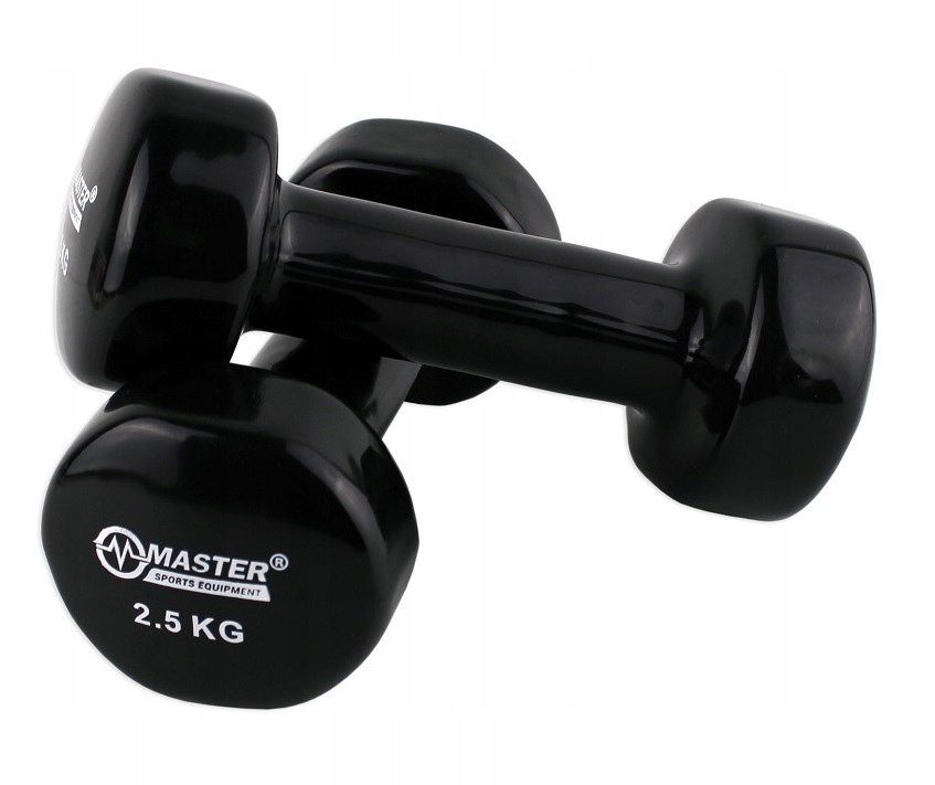 Hantelki Żeliwne Pokryte Winylem 2,5 kg x2 - obrazek 3