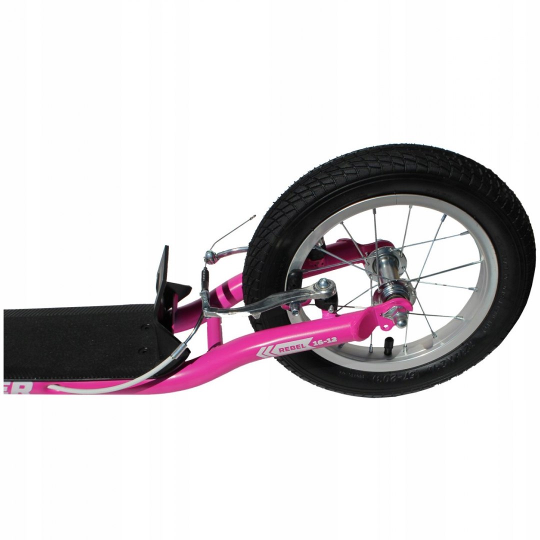 Hulajnoga na Pompowanych Kołach MASTER Rebel Pink 16/12″ - obrazek 5