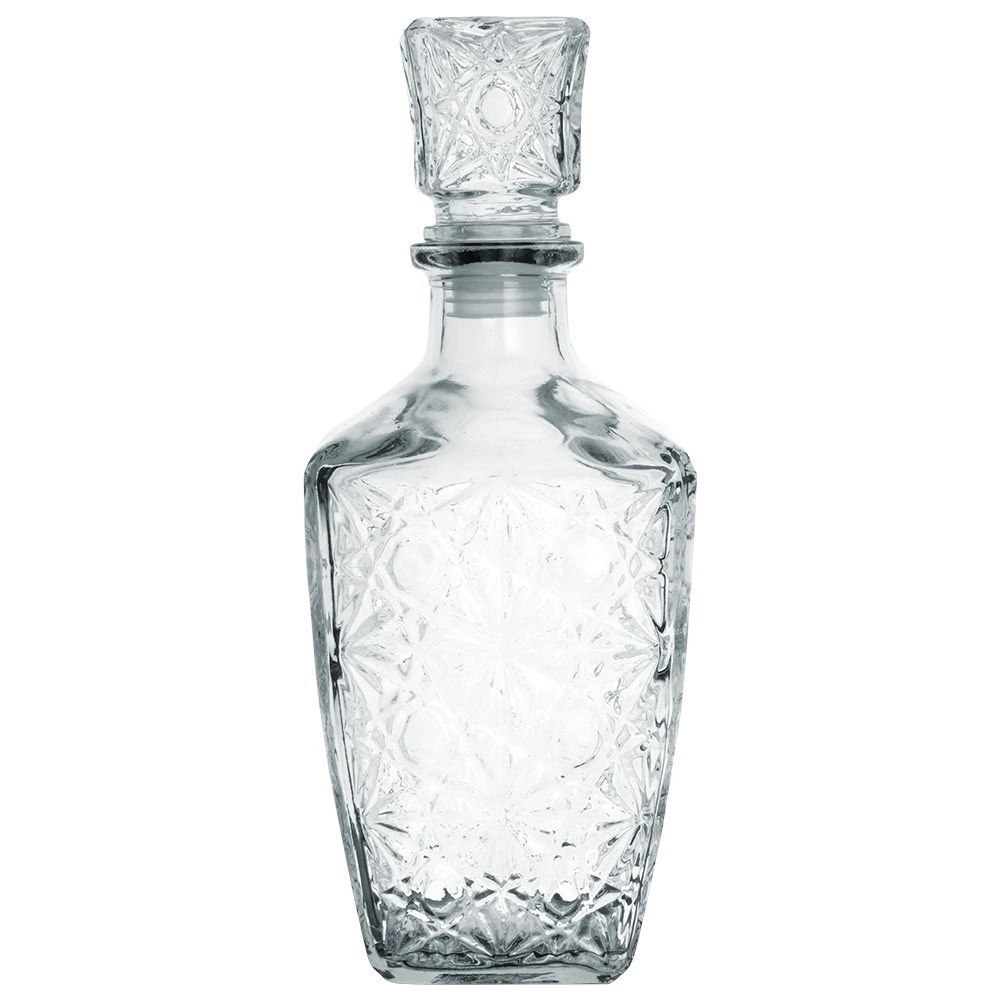 Karafka do Whisky EXCELLENT Szklana 830 ml Zdobiona Korek Prezent - obrazek 3