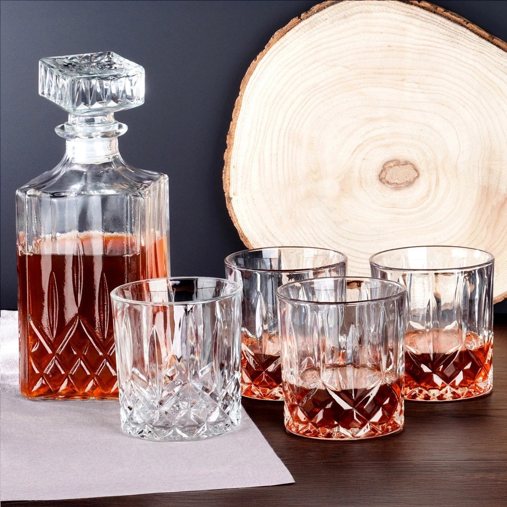 Karafka i Szklanki do Whisky Szklane VILDE 900 ml + 4x300 ml 5 el. - obrazek 2