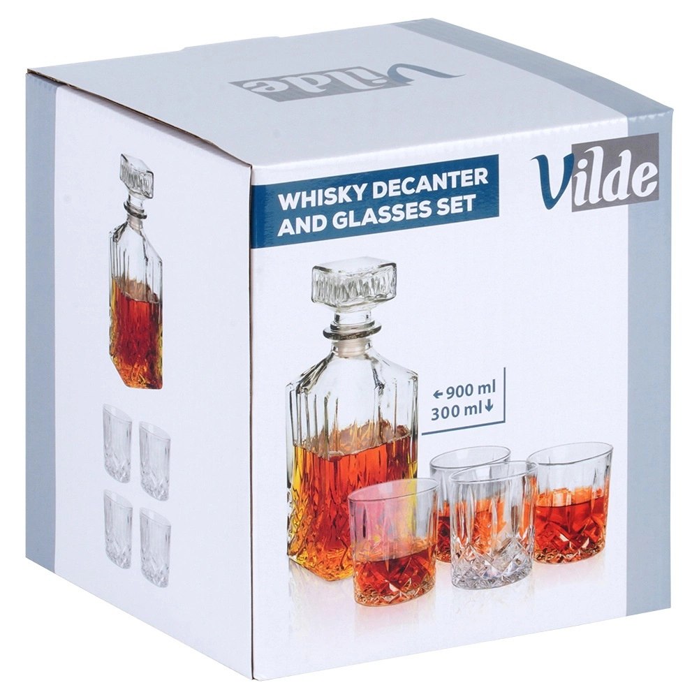 Karafka i Szklanki do Whisky Szklane VILDE 900 ml + 4x300 ml 5 el. - obrazek 7