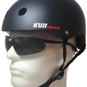 Kask na Rolki Deskorolkę Hulajnogę Młodzieżowy Czarny KUBISPORT Rozmiar L