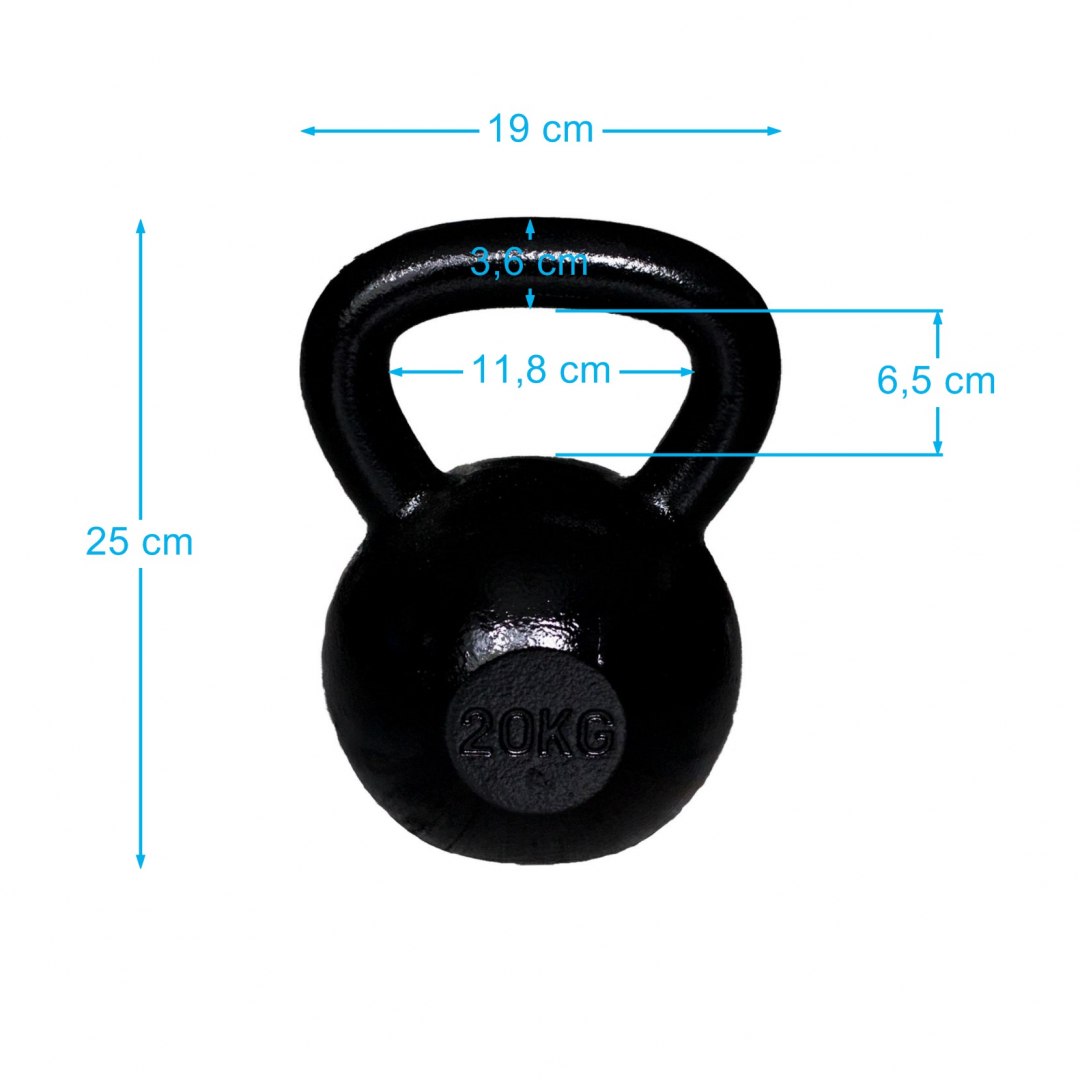 Kettlebell Żeliwny Kula Kettle SPARTAN 20 kg - obrazek 2