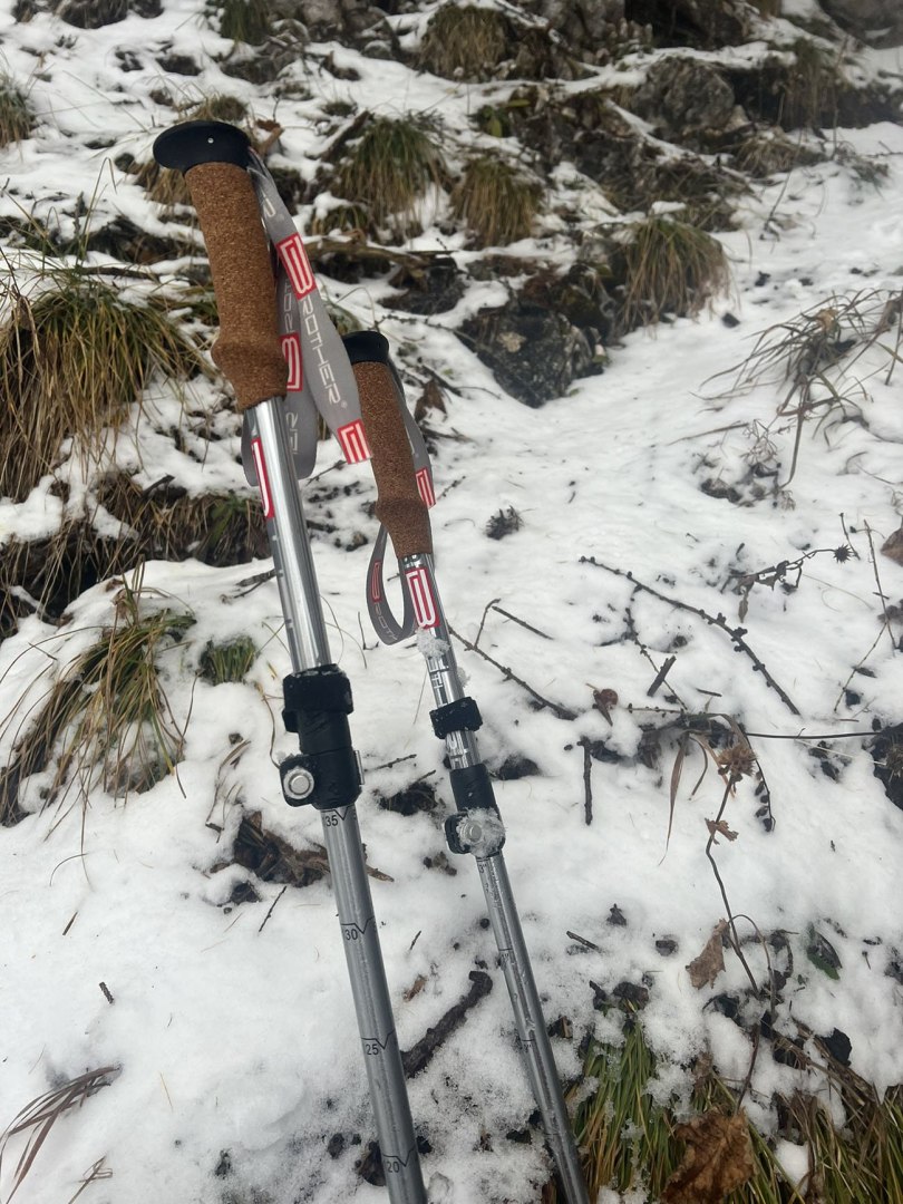 Kije Trekkingowe Regulowane 5 - częściowe ACRA Korkowa Rączka 115 - 135 cm - obrazek 4