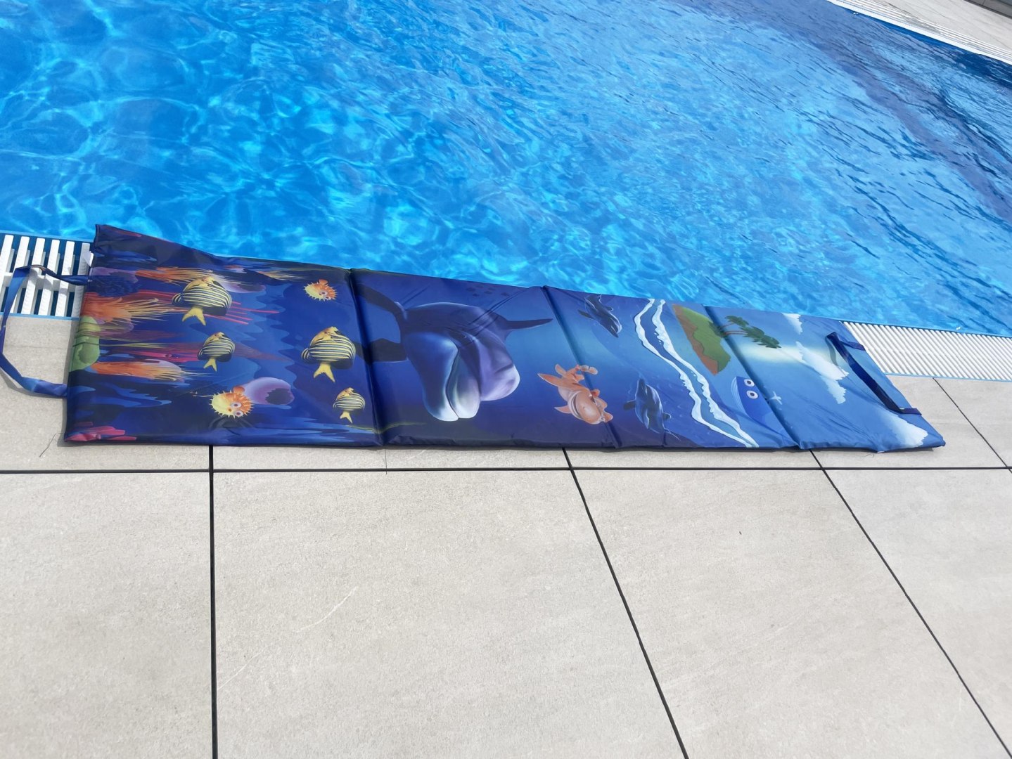 Koc Plażowy Mata Leżanka Leżak Składany Wodoodporny KUBISPORT 180x48 cm - obrazek 2