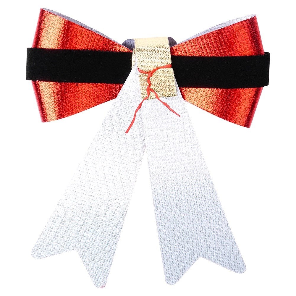 Kokarda Dekoracyjna Świąteczna HSD 2 szt. 15 x 17 cm Czerwona Połysk - obrazek 4