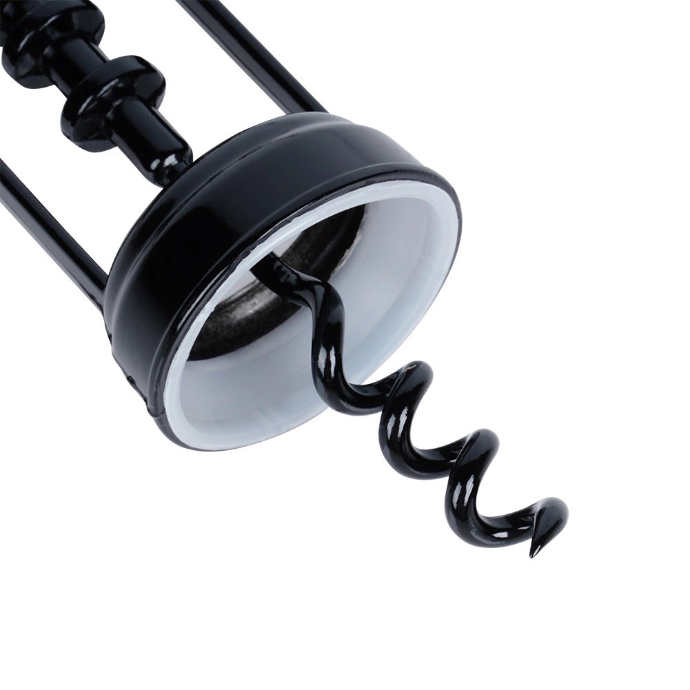 Korkociąg do Wina Metalowy Czarny 16 cm VILDE Wytrzymały Uniwersalny - obrazek 6