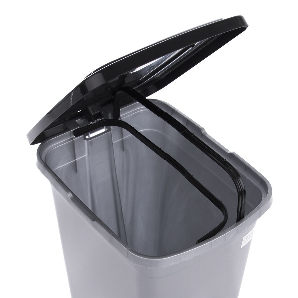 Kosz na Śmieci Plastikowy z Pedałem Wąski 10 L - obrazek 2