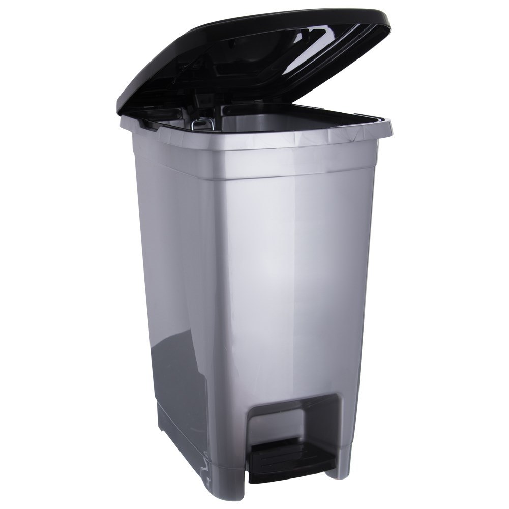 Kosz na Śmieci Plastikowy z Pedałem Wąski 10 L - obrazek 4