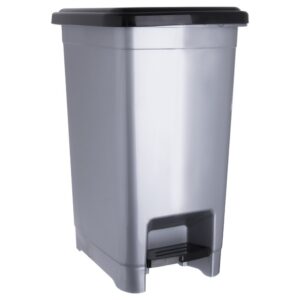 Kosz na Śmieci Odpady z Pedałem Pokrywą Wąski Wytrzymały Solidny ORION 15 L