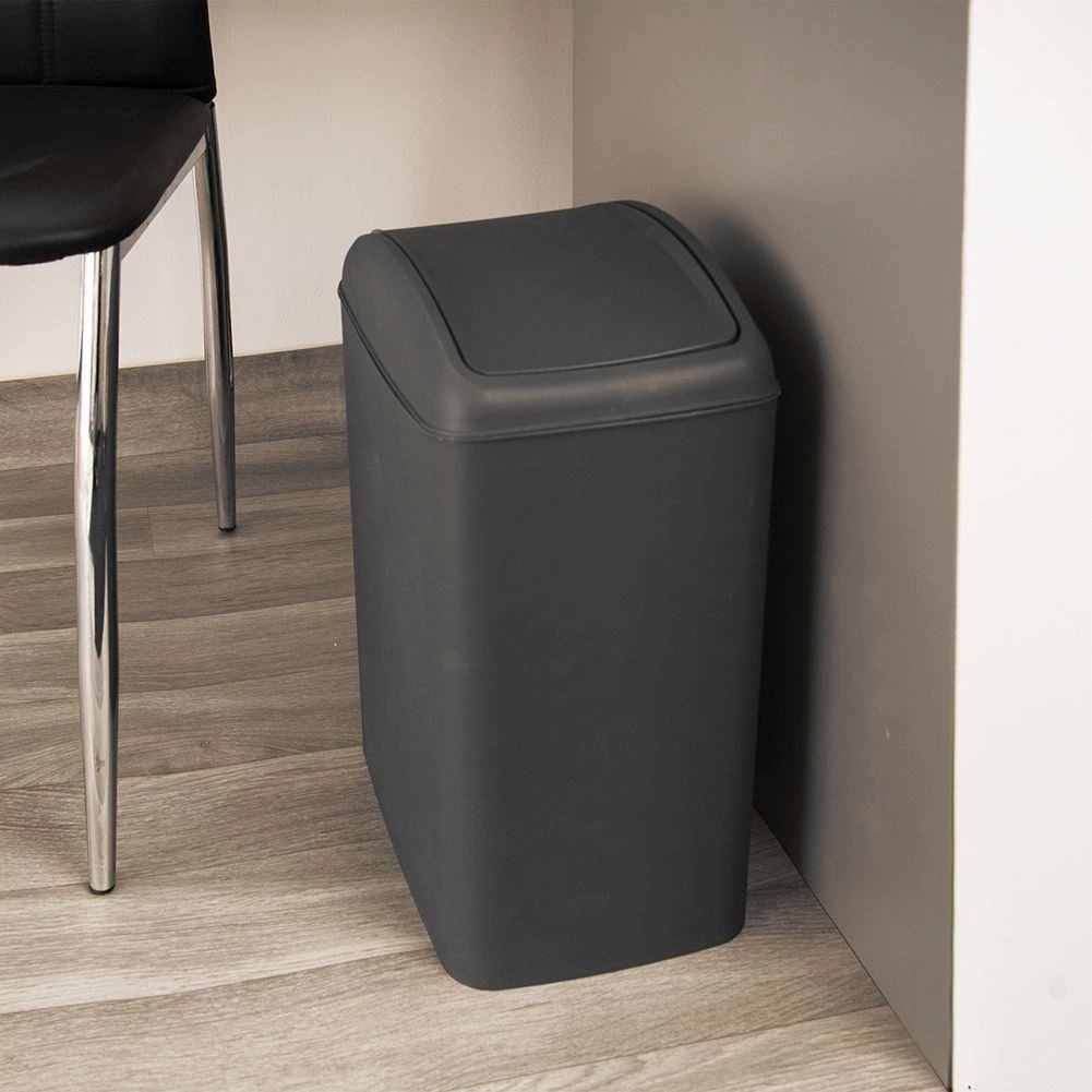 Kosz na Śmieci Odpady Kompostownik z Klapką Plastikowy Szary ORION 20 L - obrazek 5