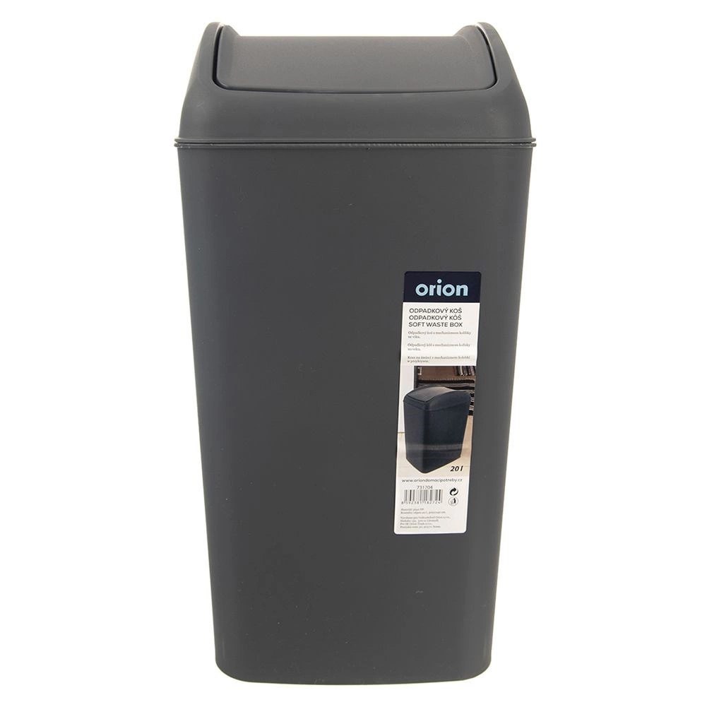 Kosz na Śmieci Odpady Kompostownik z Klapką Plastikowy Szary ORION 20 L - obrazek 6