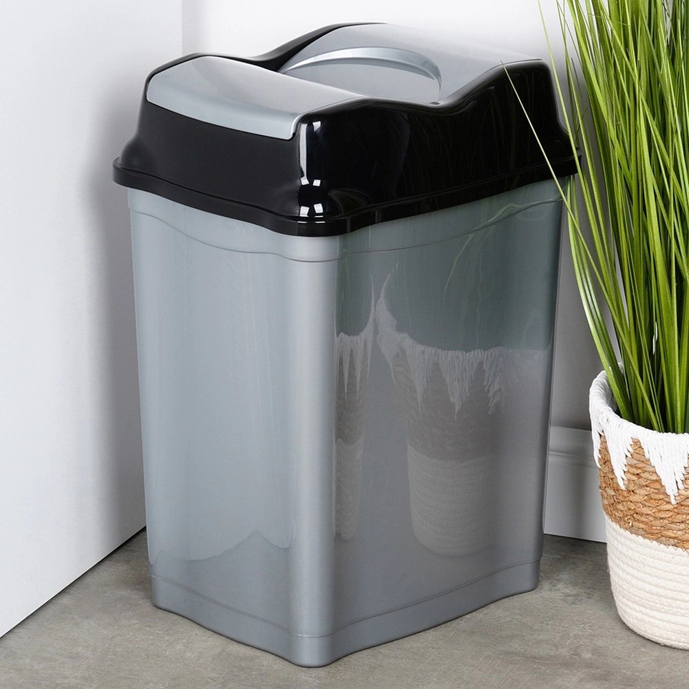 Kosz na Śmieci Plastikowy Szary 28 L ORION Wytrzymały i Pojemny - obrazek 2