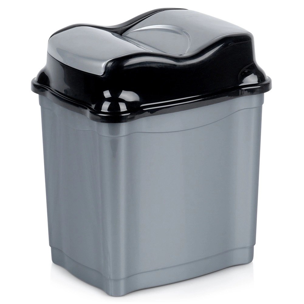 Kosz na Śmieci Plastikowy Szary 5 L ORION Wytrzymały i Pojemny