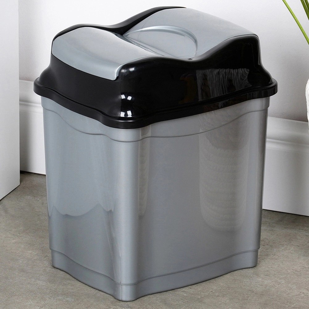 Kosz na Śmieci Plastikowy Szary 5 L ORION Wytrzymały i Pojemny - obrazek 7