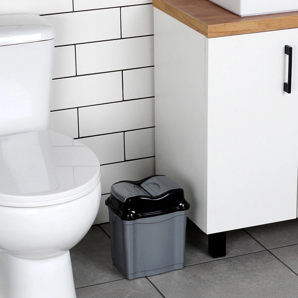 Kosz na Śmieci Plastikowy Szary 5 L ORION Wytrzymały i Pojemny - obrazek 9