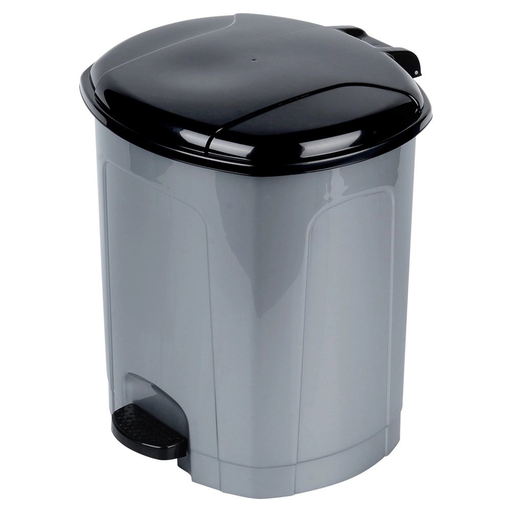 Kosz na Śmieci z Pedałem Plastikowy Szary 21 L ORION Wytrzymały i Pojemny - obrazek 3