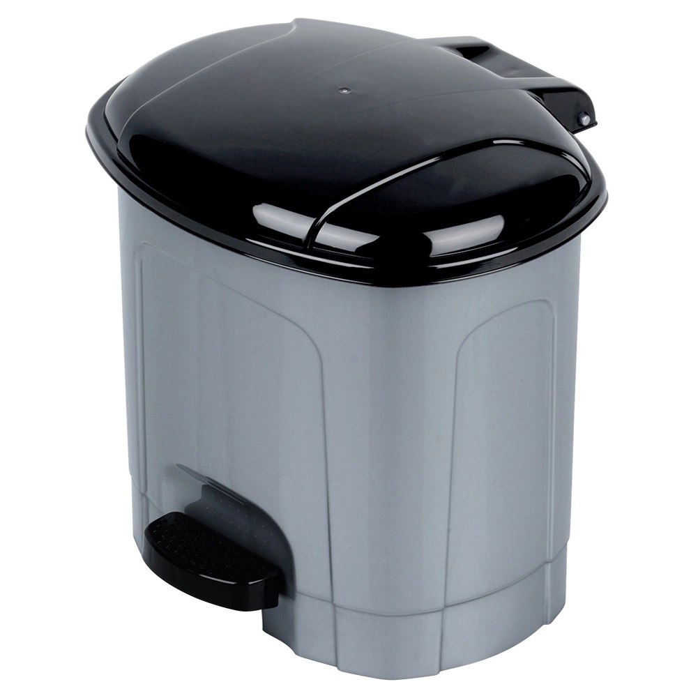 Kosz na Śmieci z Pedałem Plastikowy Szary 3 L ORION Wytrzymały i Pojemny - obrazek 3