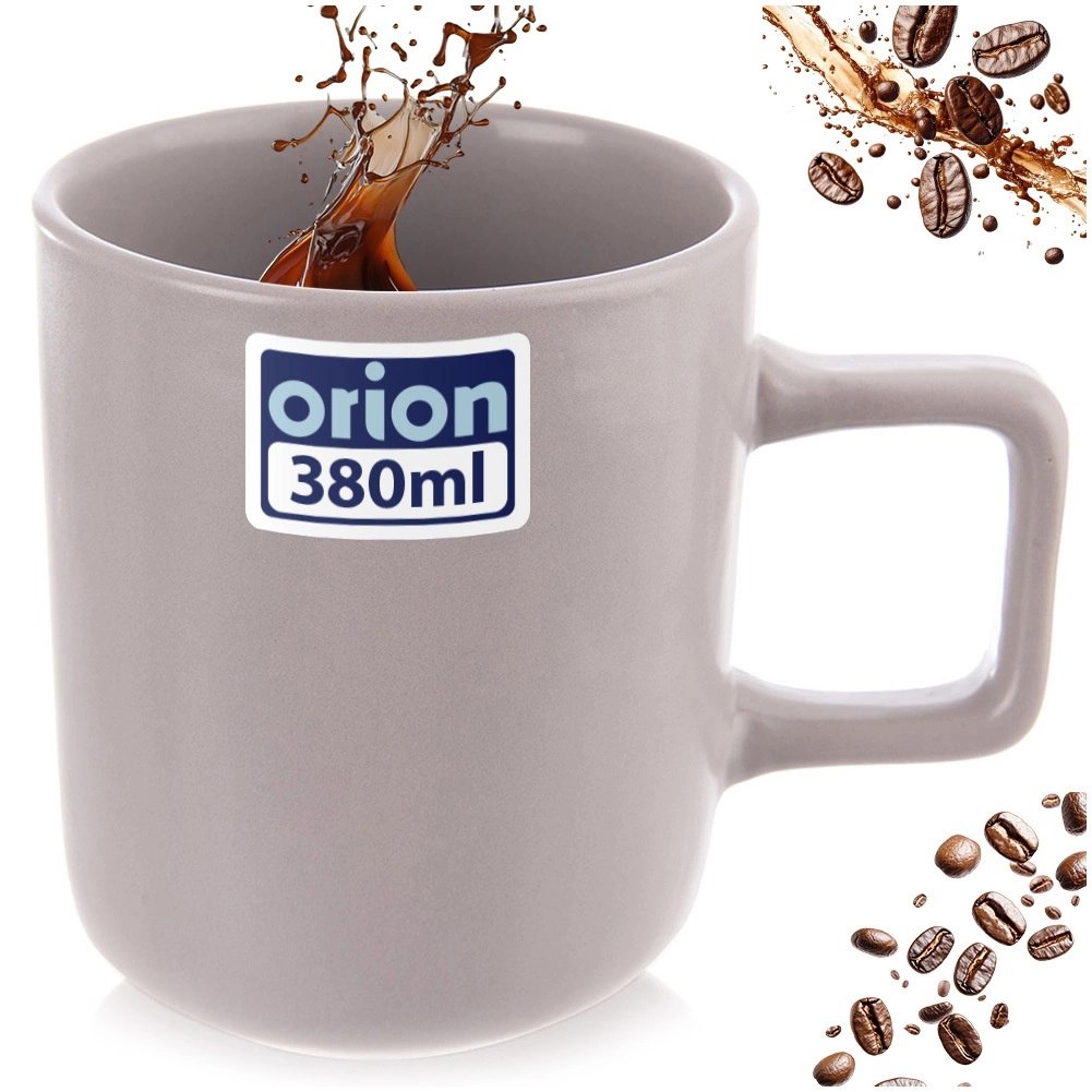 Kubek Skandi Kamionka 380ml Szary Matowy z Uchem do Kawy Herbaty ORION - obrazek 7