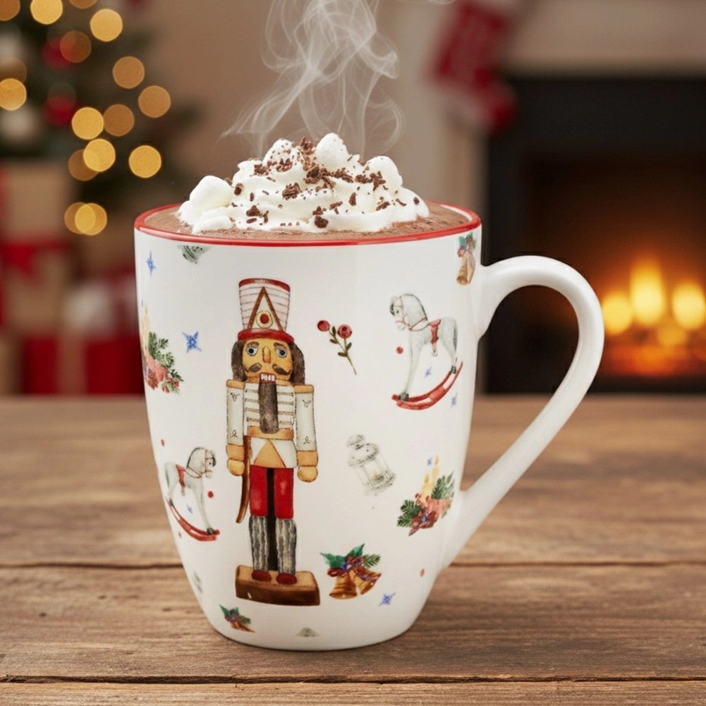 Kubek Świąteczny Porcelana 320 ml Dziadek do Orzechów Zmywarka - obrazek 2