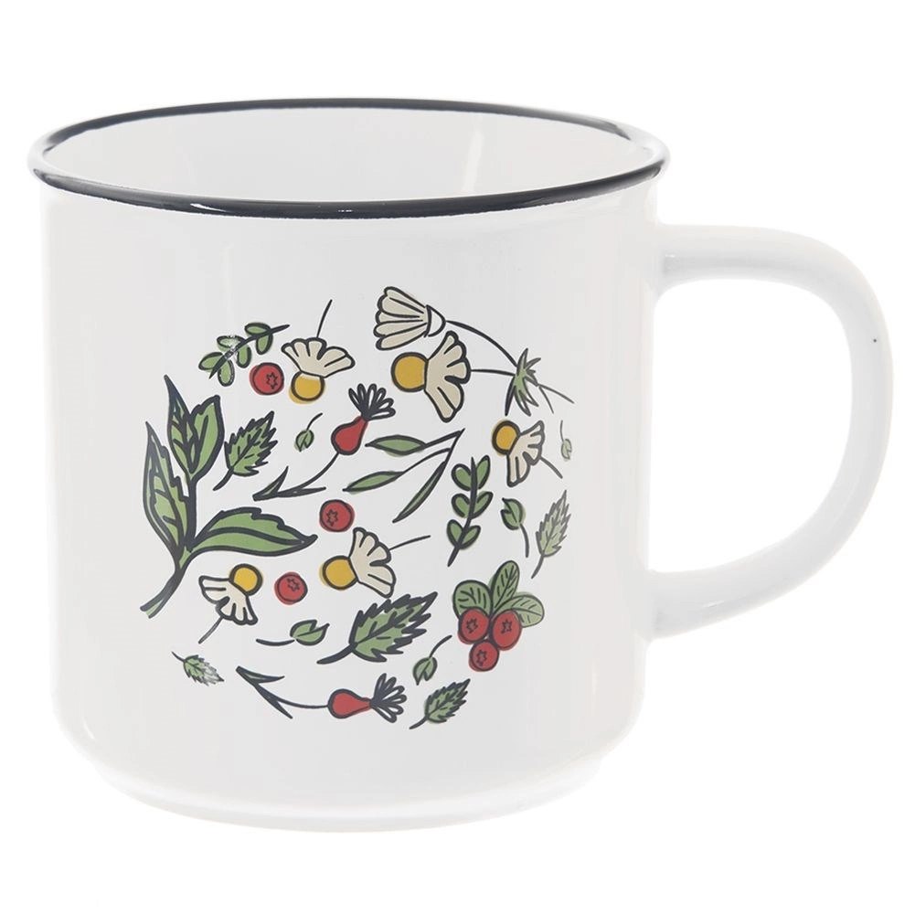 Kubek Ceramiczny na Kawę Herbatę Kakao Duży Kwiaty Prezent ORION 700 ml