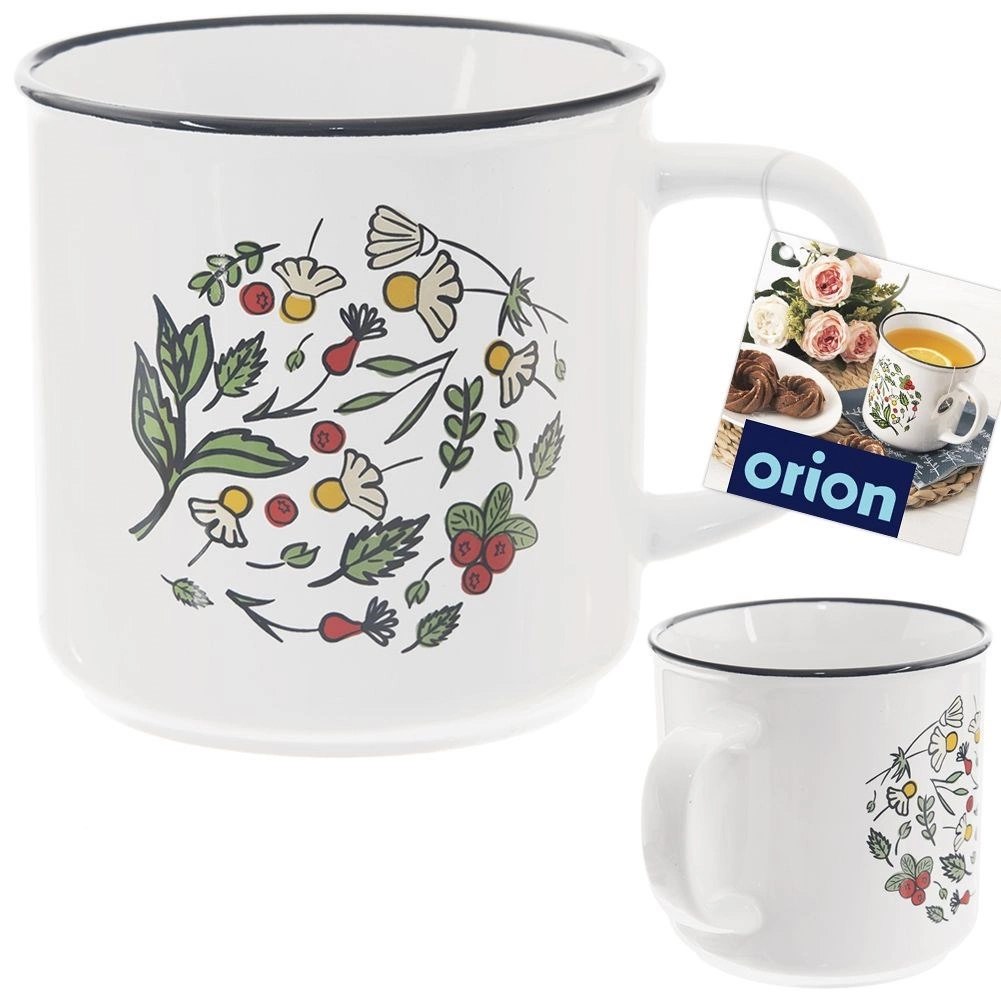 Kubek Ceramiczny na Kawę Herbatę Kakao Duży Kwiaty Prezent ORION 700 ml - obrazek 5