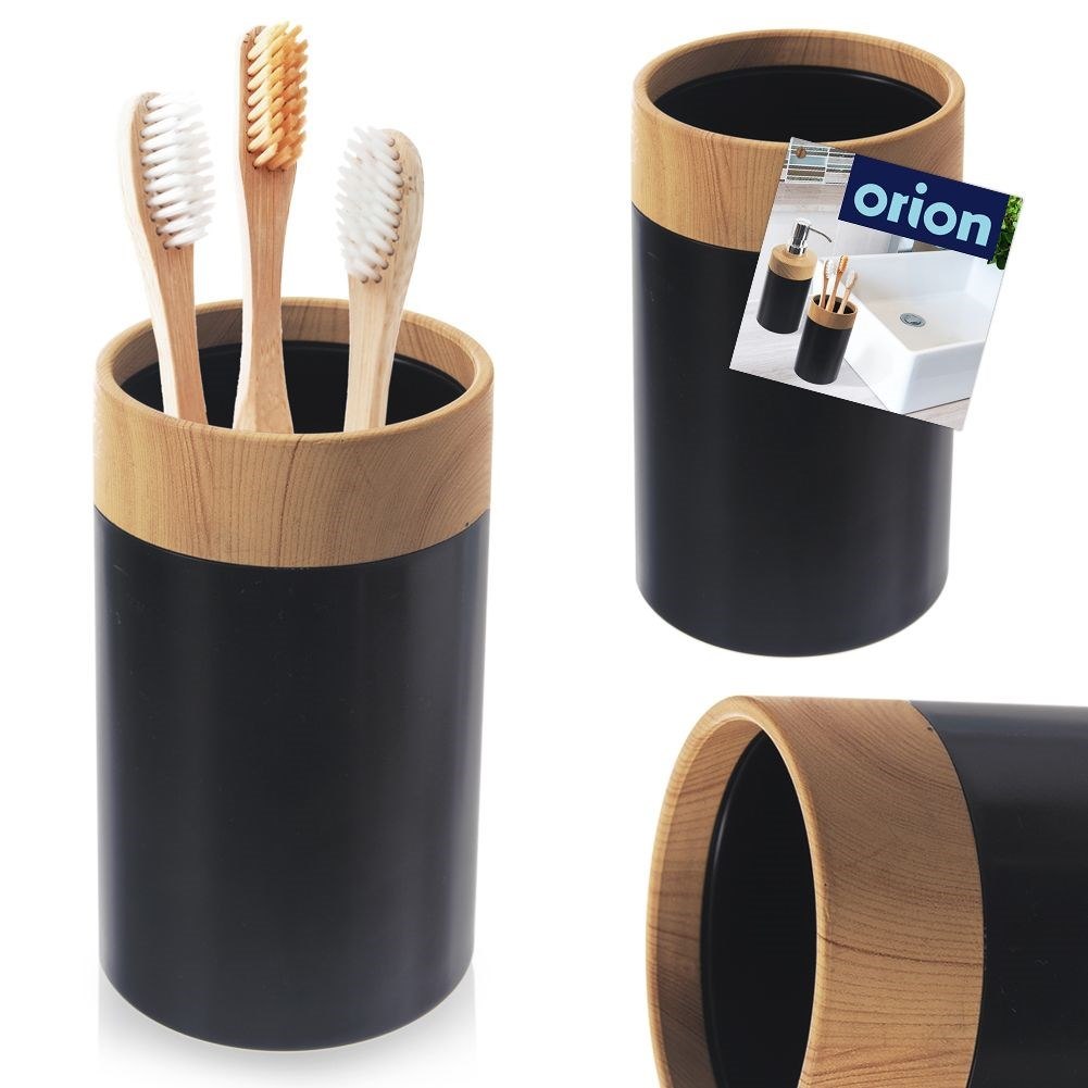 Kubek Łazienkowy Czarny 7,5 x 11,5 cm ORION BLACK Lekki z Tworzywa - obrazek 4