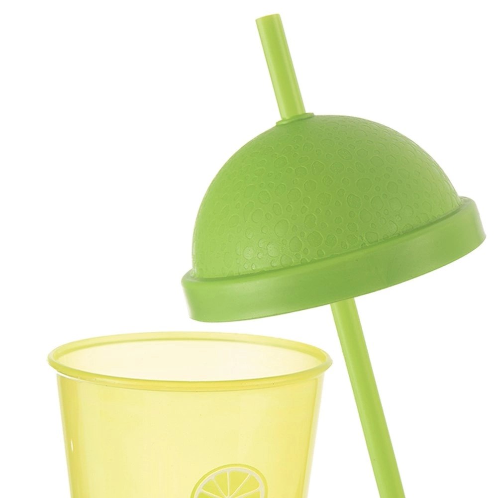 Kubek z Pokrywką i Słomką 450 ml ORION Zielony Nietłukący do Napojów - obrazek 4