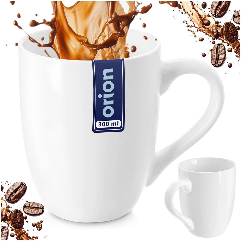 Kubek Porcelanowy 300 ml ORION Biały Klasyczny do Zmywarki i Mikrofalówki - obrazek 4