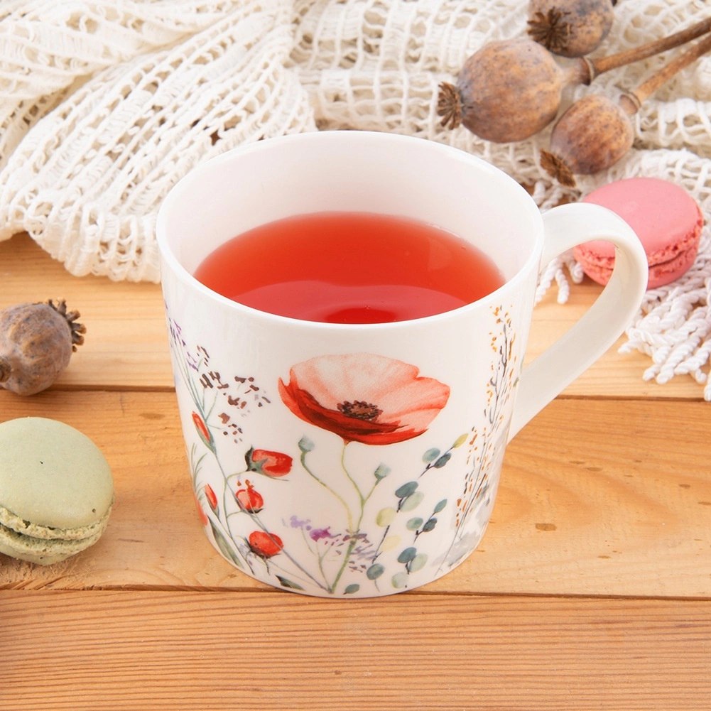 Kubek porcelanowy kwiaty MAKI 430 ml - obrazek 2