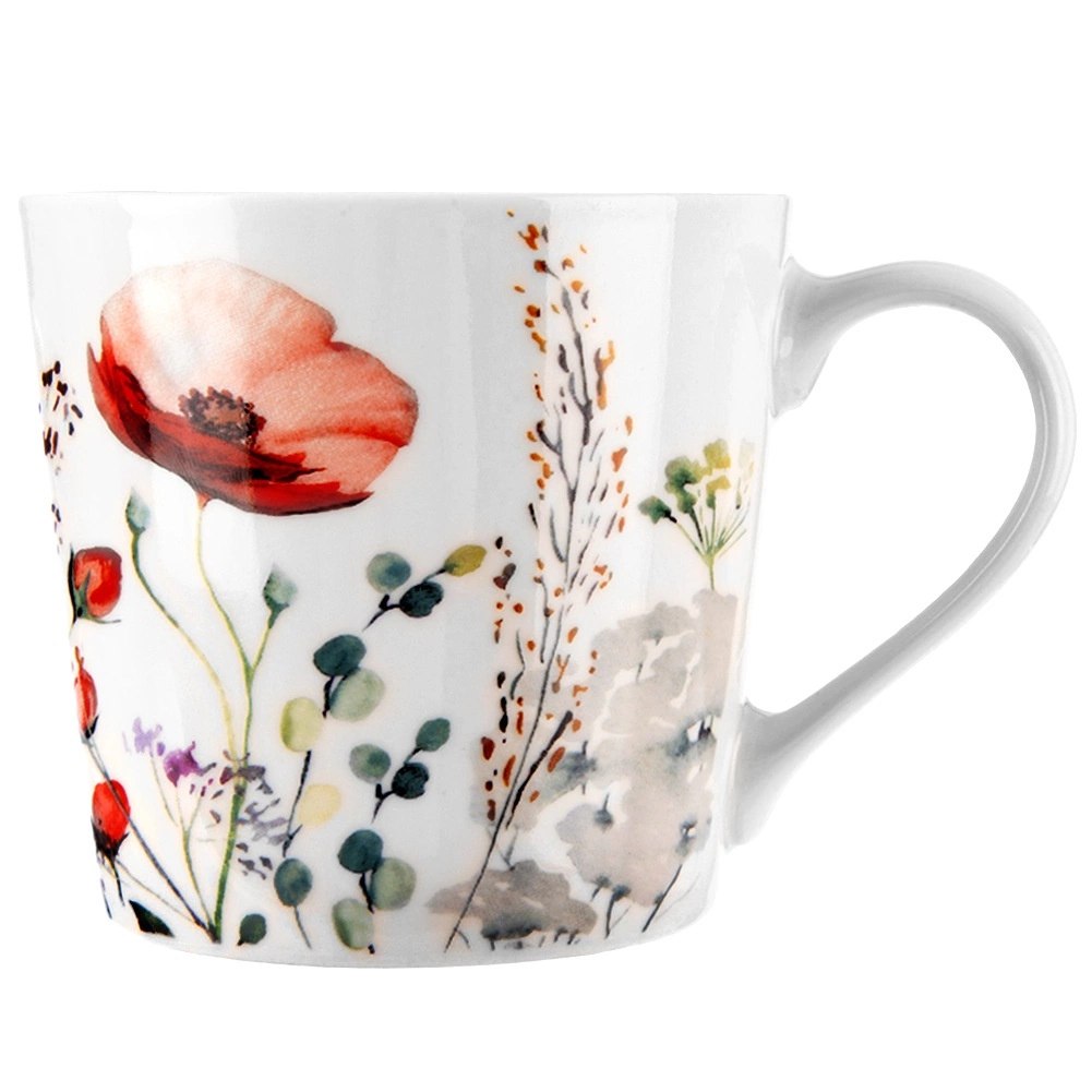 Kubek porcelanowy kwiaty MAKI 430 ml - obrazek 3