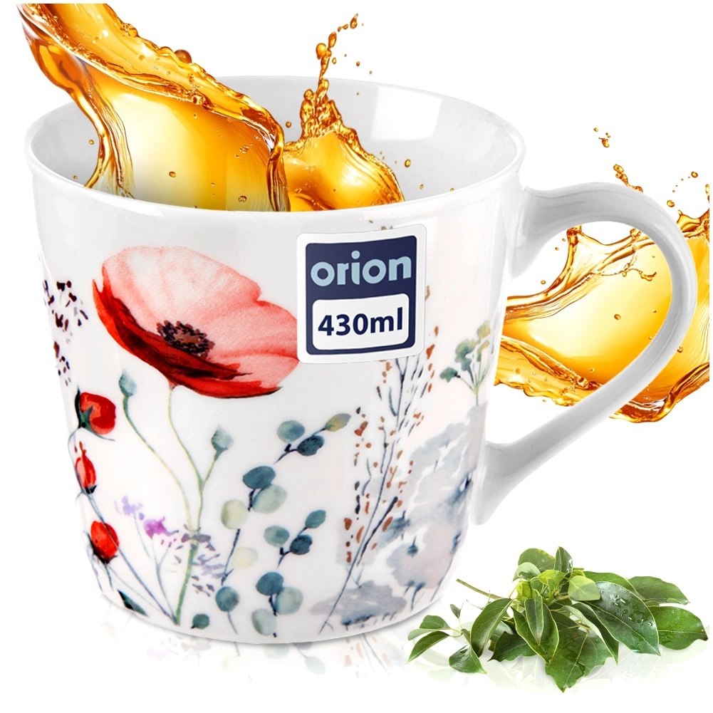 Kubek porcelanowy kwiaty MAKI 430 ml - obrazek 4