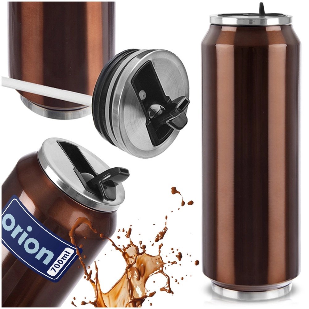 Kubek Termiczny Puszka 700 ml ORION Miedziany Stal Nierdzewna Szczelny - obrazek 6