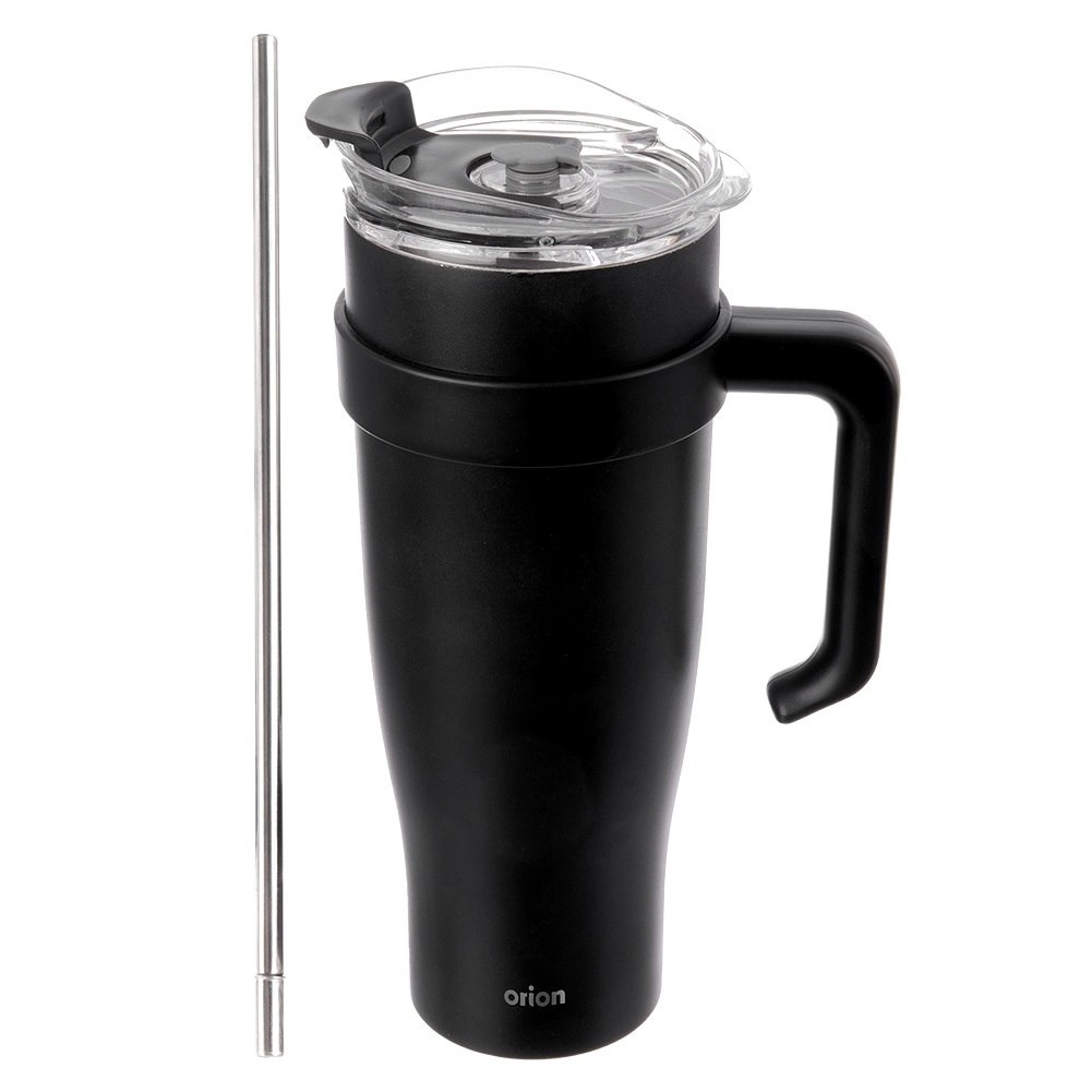 Kubek termiczny stalowy czarny z uchwytem TERMO 1,2 l - obrazek 3