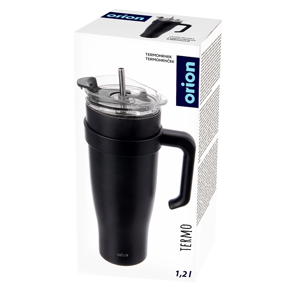 Kubek termiczny stalowy czarny z uchwytem TERMO 1,2 l - obrazek 8