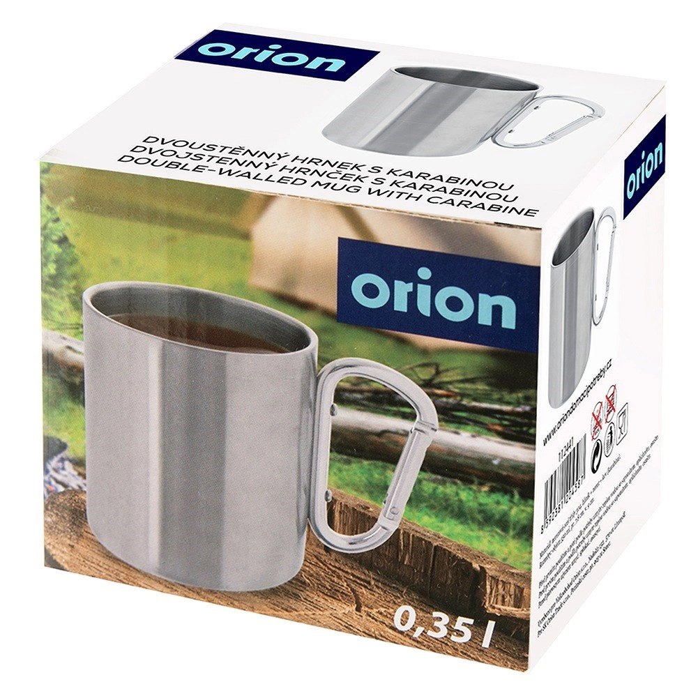 Kubek Turystyczny Stalowy 350 ml ORION z Karabińczykiem Podwójna Ścianka - obrazek 6