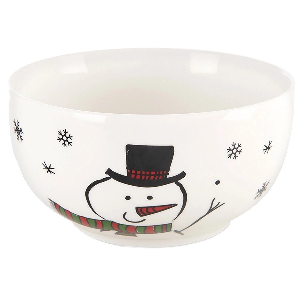 Kubek z Miseczką Porcelanowy 2 el. ORION Zima Bałwan Zestaw Śniadaniowy - obrazek 4