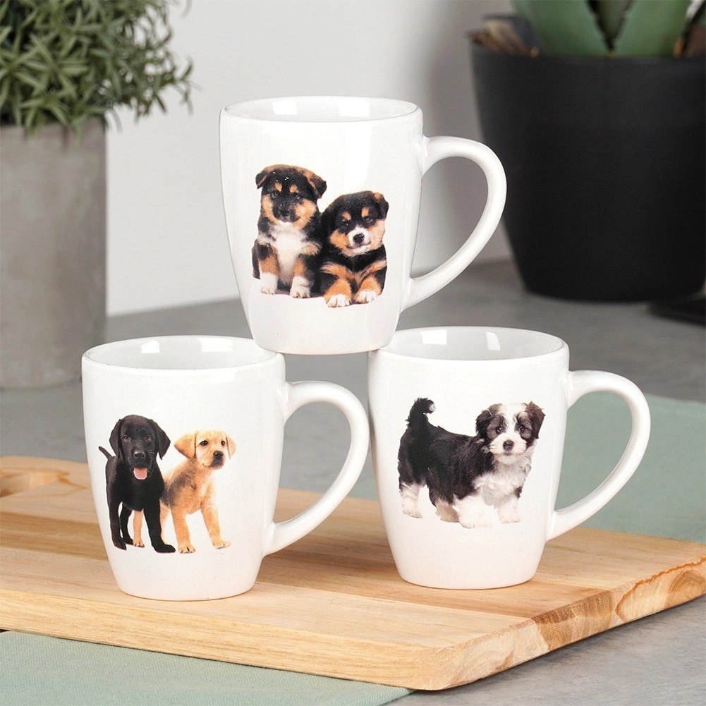 Kubki Ceramiczne Psy 220 ml 3 Szt. ORION do Zmywarki i Mikrofali - obrazek 2