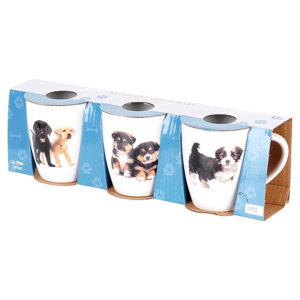 Kubki Ceramiczne Psy 220 ml 3 Szt. ORION do Zmywarki i Mikrofali - obrazek 7