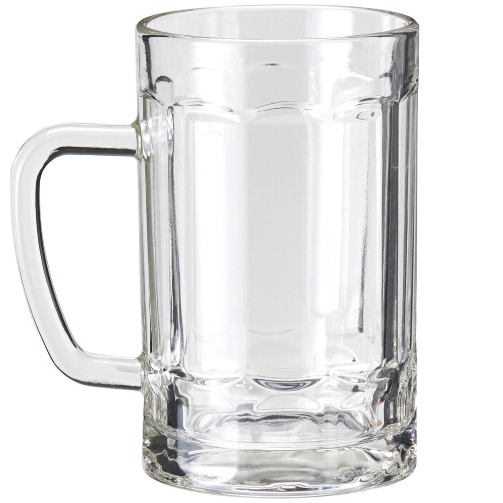 Kufel do Piwa Szklany 330 ml z Uchem Gruby Klasyczny Prezent - obrazek 3