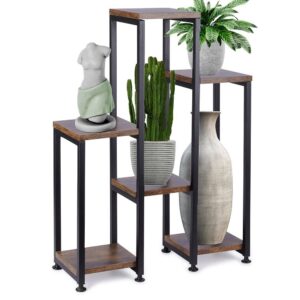 Kwietnik Stojak na Kwiaty 6-Poziomowy Kaskada Metalowy Loft VILDE 70 cm