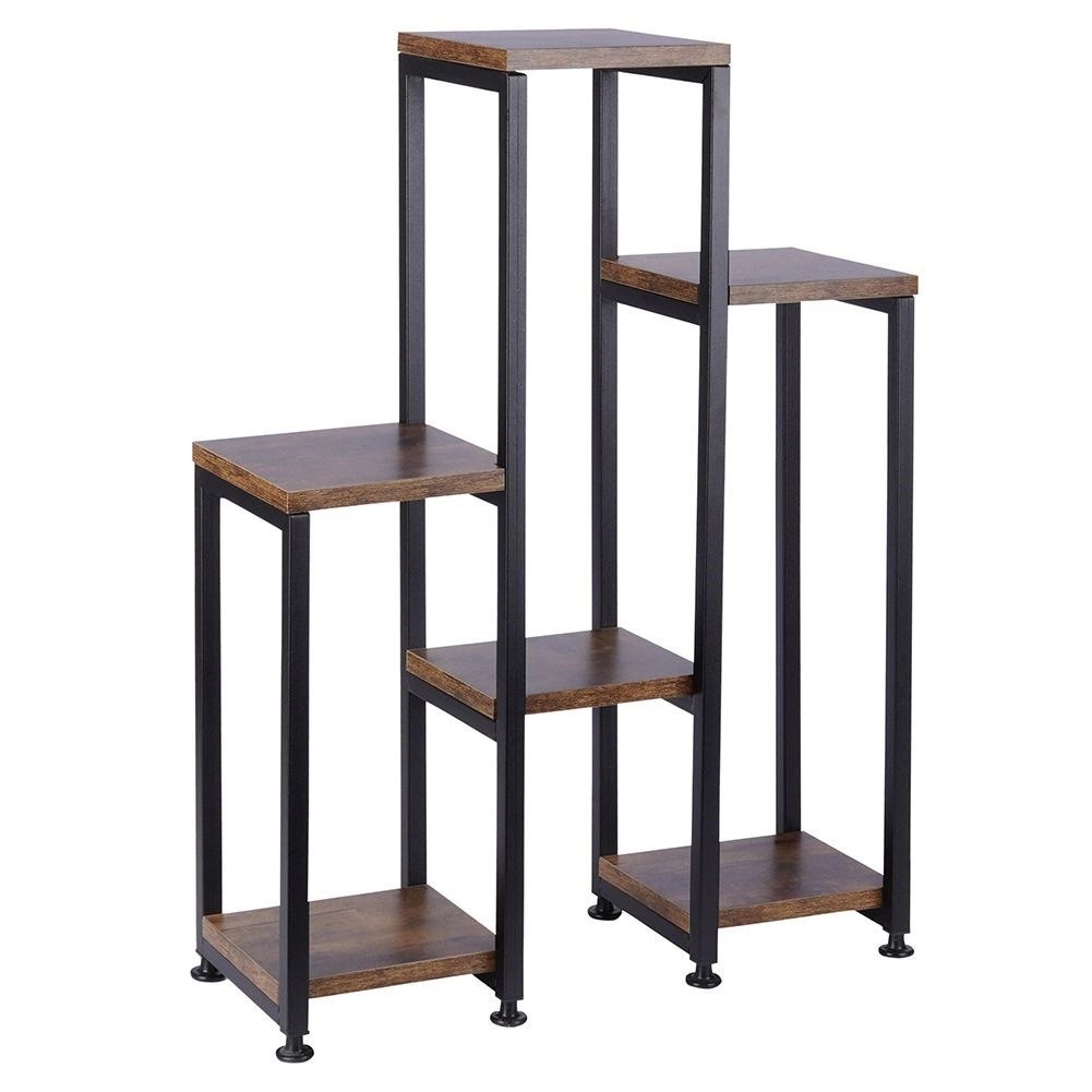 Kwietnik Stojak na Kwiaty 6-Poziomowy Kaskada Metalowy Loft VILDE 70 cm - obrazek 3