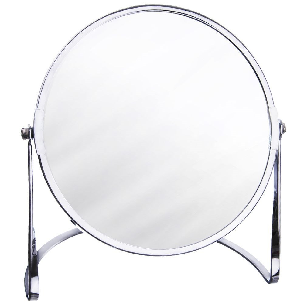 Lusterko Kosmetyczne do Makijażu na Stojaku Dwustronne Solidne ORION 17 cm
