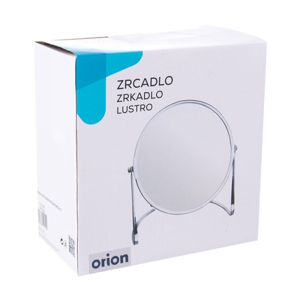 Lusterko Kosmetyczne do Makijażu na Stojaku Dwustronne Solidne ORION 17 cm - obrazek 2