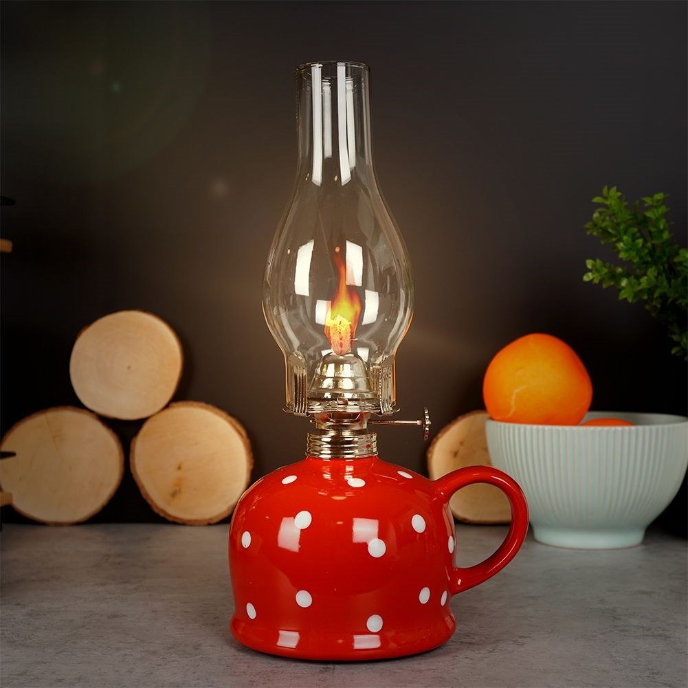 Lampa naftowa ceramiczna TECKA 530 ml, 28,5 cm - obrazek 2
