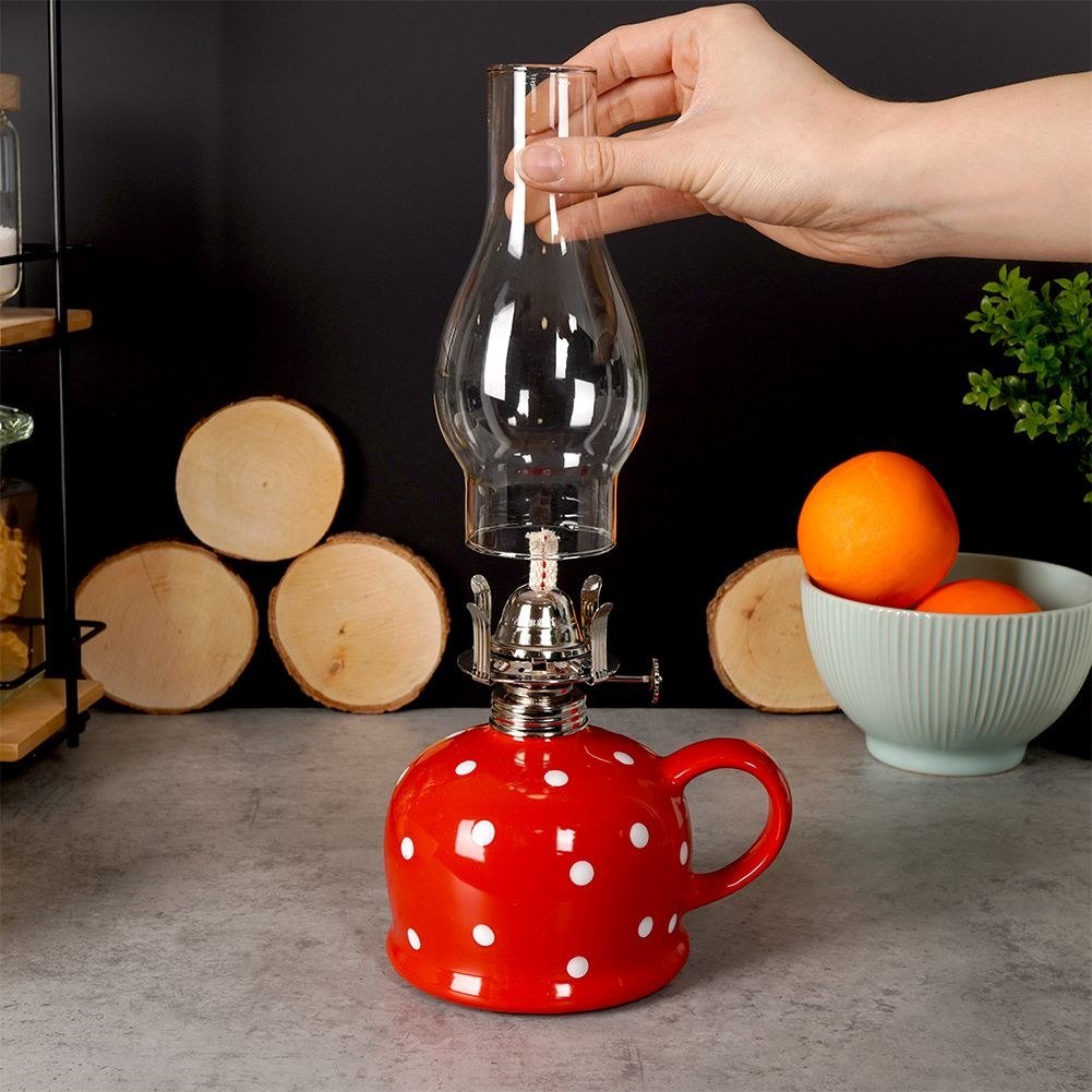 Lampa naftowa ceramiczna TECKA 530 ml, 28,5 cm - obrazek 5