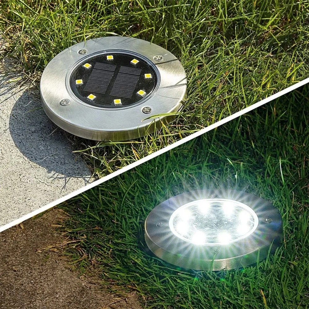 Lampki Ogrodowe Solarne LED Stalowe Wbijane VILDE 11,5 cm 12 szt. - obrazek 4