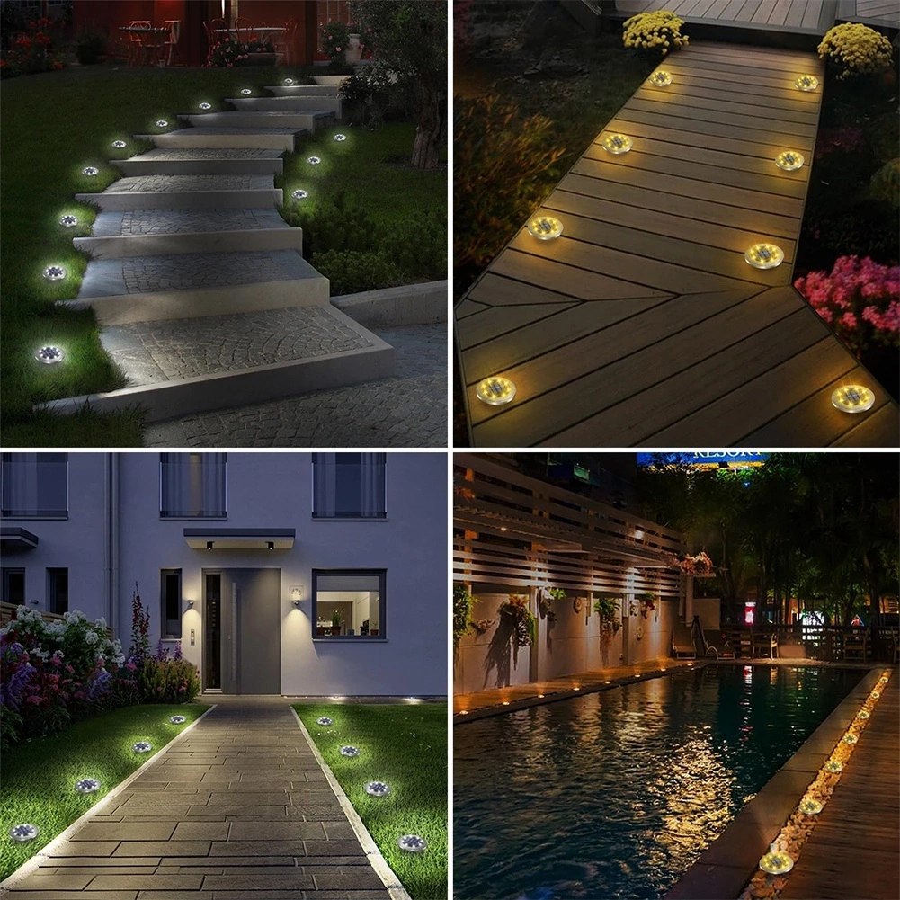 Lampki Ogrodowe Solarne LED Stalowe Wbijane VILDE 11,5 cm 12 szt. - obrazek 5