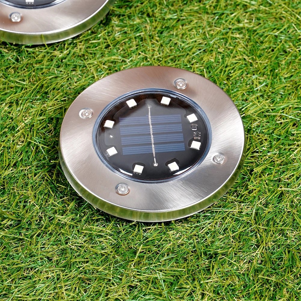 Lampki Ogrodowe Solarne LED Stalowe Wbijane VILDE 11,5 cm 12 szt. - obrazek 6