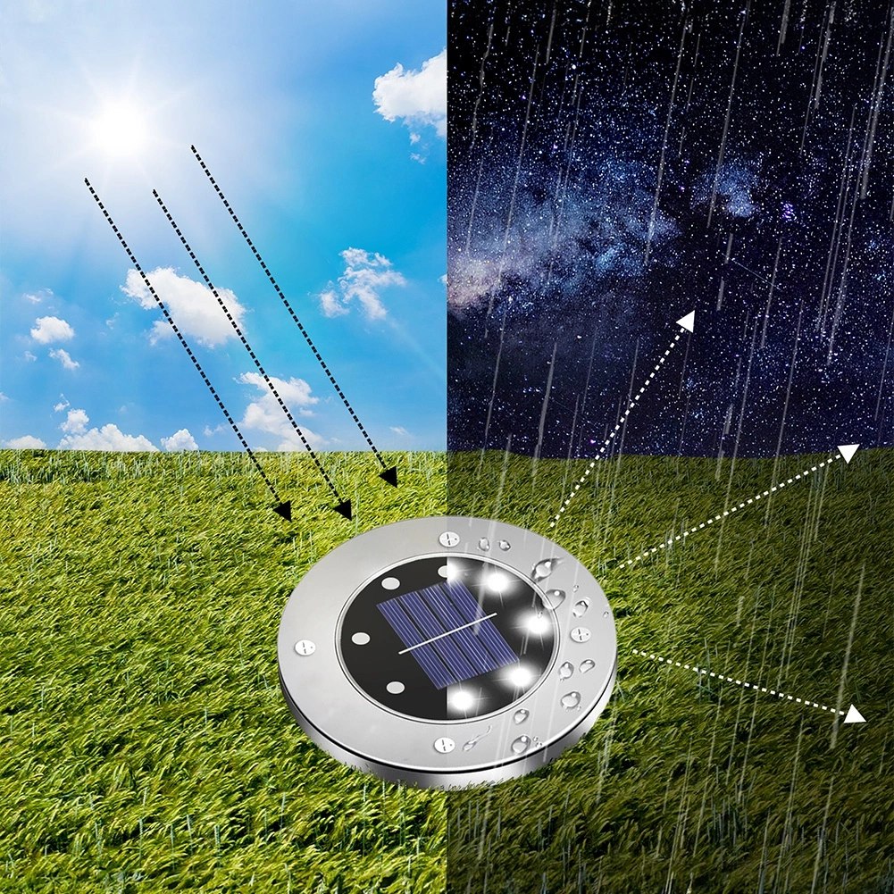 Lampki Ogrodowe Solarne LED Stalowe Wbijane VILDE 11,5 cm 12 szt. - obrazek 7